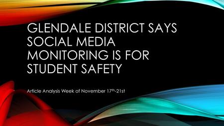 Glendale district says social media monitoring is for student safety