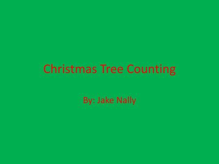 Christmas Tree Counting