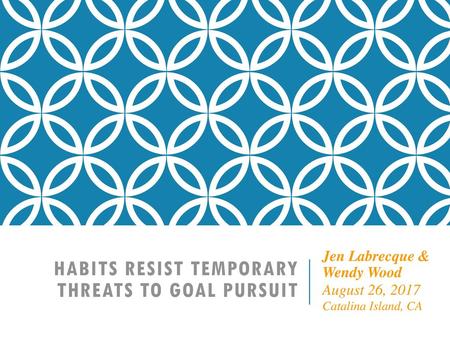 Habits resist temporary threats to goal pursuit