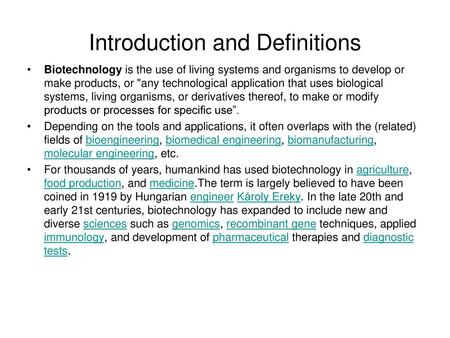 Introduction and Definitions