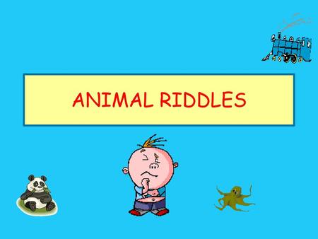 ANIMAL RIDDLES.