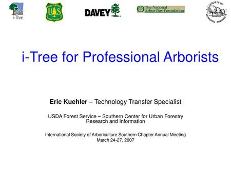 i-Tree for Professional Arborists