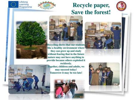 Recycle paper, Save the forest!