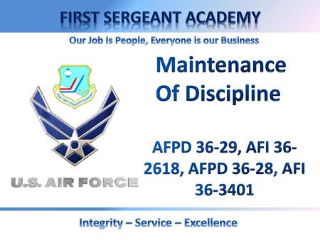 Maintenance Of Discipline