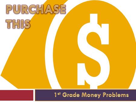 1st Grade Money Problems