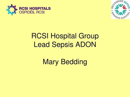 RCSI Hospital Group Lead Sepsis ADON Mary Bedding