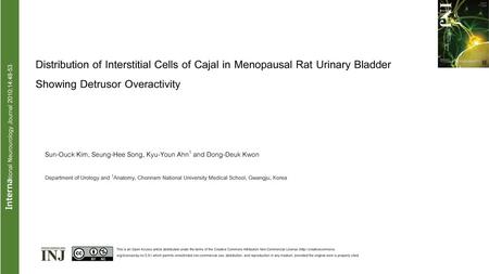 International Neurourology Journal 2010;14:48-53