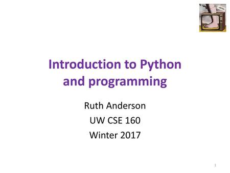 Introduction to Python and programming