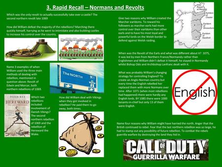 3. Rapid Recall – Normans and Revolts