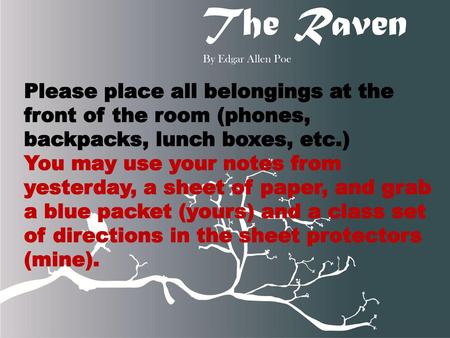 The Raven By Edgar Allen Poe