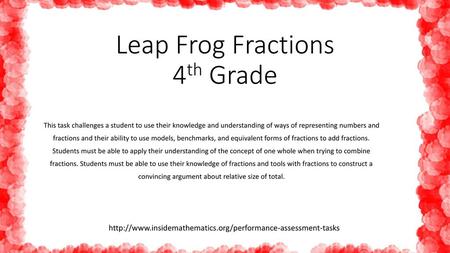 Leap Frog Fractions 4th Grade