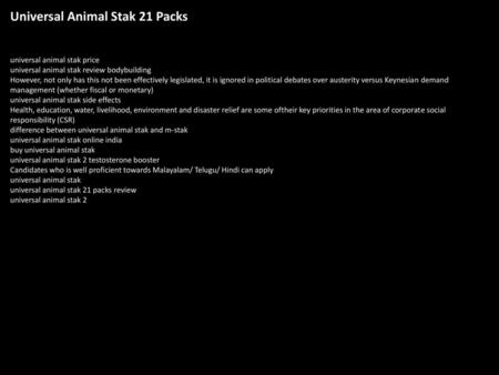 Universal Animal Stak 21 Packs