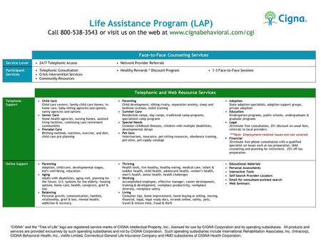 Life Assistance Program (LAP)