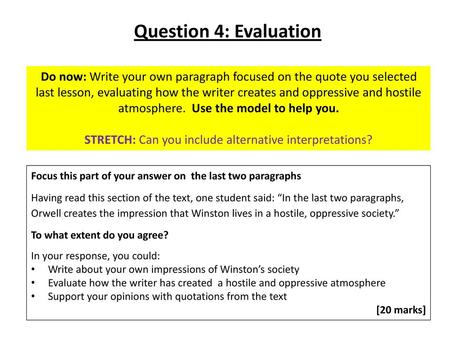 STRETCH: Can you include alternative interpretations?