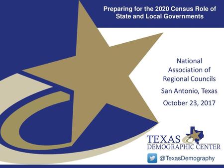 Preparing for the 2020 Census Role of State and Local Governments