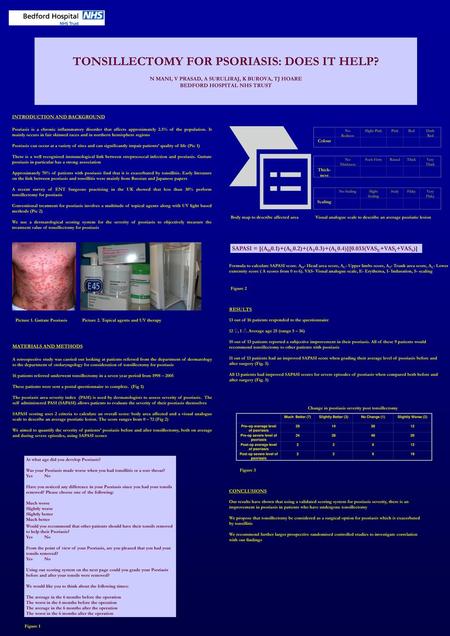 TONSILLECTOMY FOR PSORIASIS: DOES IT HELP