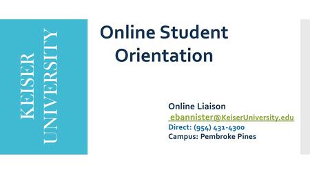 Online Student Orientation