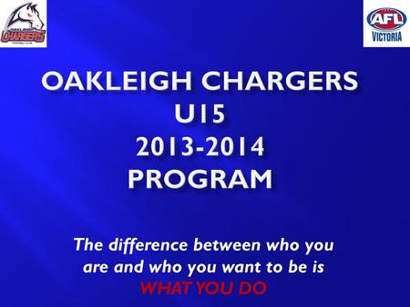 OAKLEIGH CHARGERS U PROGRAM