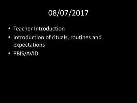 08/07/2017 Teacher Introduction