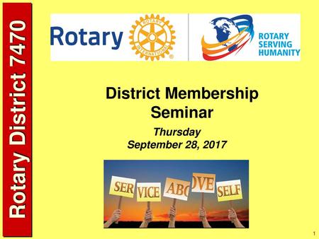 District Membership Seminar