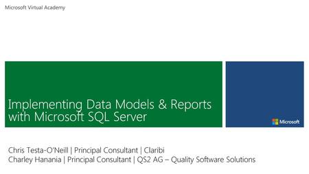 Implementing Data Models & Reports with Microsoft SQL Server