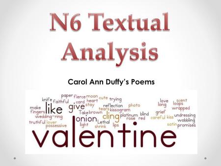 Carol Ann Duffy’s Poems