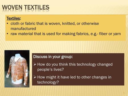 Woven textiles Textiles: