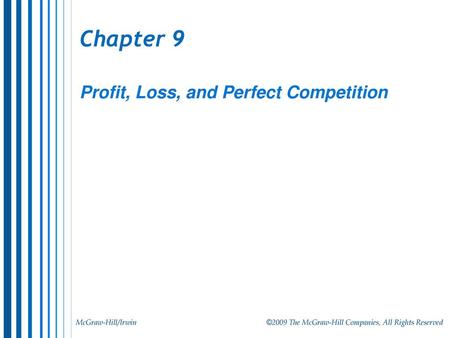 Profit, Loss, and Perfect Competition