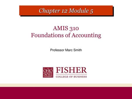 AMIS 310 Foundations of Accounting