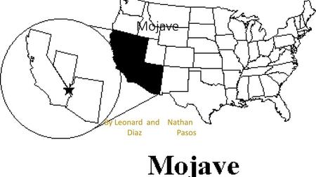                                   Mojave By Leonard and Nathan Diaz Pasos.