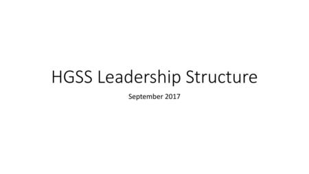 HGSS Leadership Structure