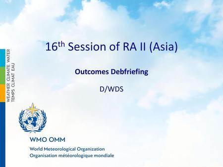 16th Session of RA II (Asia)