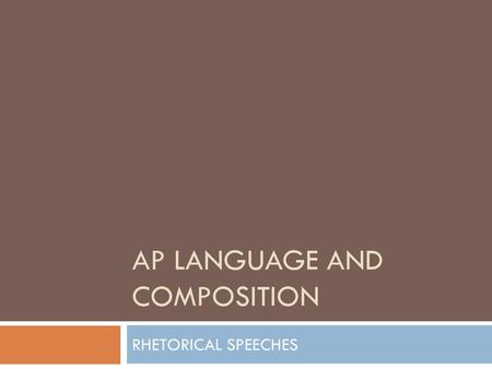 AP Language and Composition