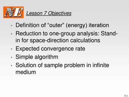 Definition of “outer” (energy) iteration