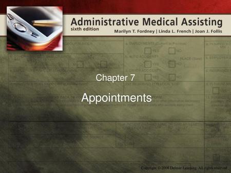 Chapter 7 Appointments.