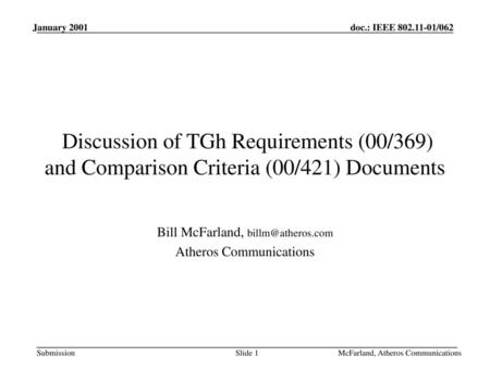 Month 1998July 2000 doc.: IEEE /xxx January 2001