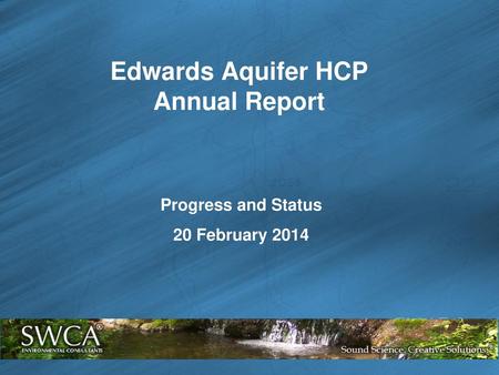 Edwards Aquifer HCP Annual Report