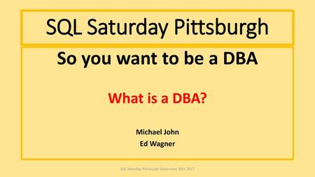 SQL Saturday Pittsburgh