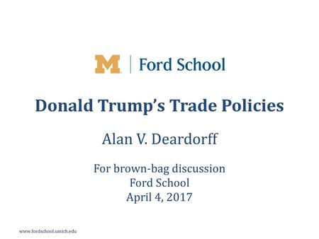 Donald Trump’s Trade Policies