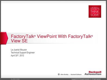 FactoryTalk® ViewPoint With FactoryTalk® View SE