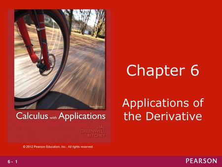 Applications of the Derivative