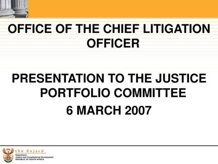 OFFICE OF THE CHIEF LITIGATION OFFICER