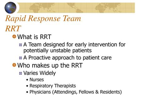 Rapid Response Team RRT