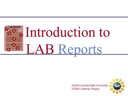 Introduction to LAB Reports