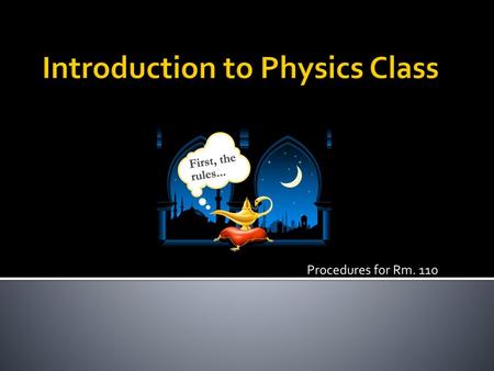 Introduction to Physics Class