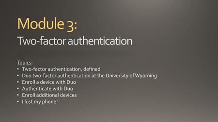 Two-factor authentication