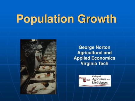 George Norton Agricultural and Applied Economics