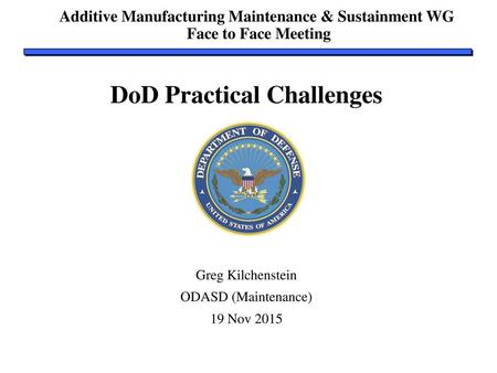 DoD Practical Challenges