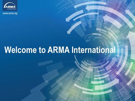 Welcome to ARMA International