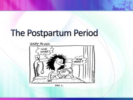 The Postpartum Period.